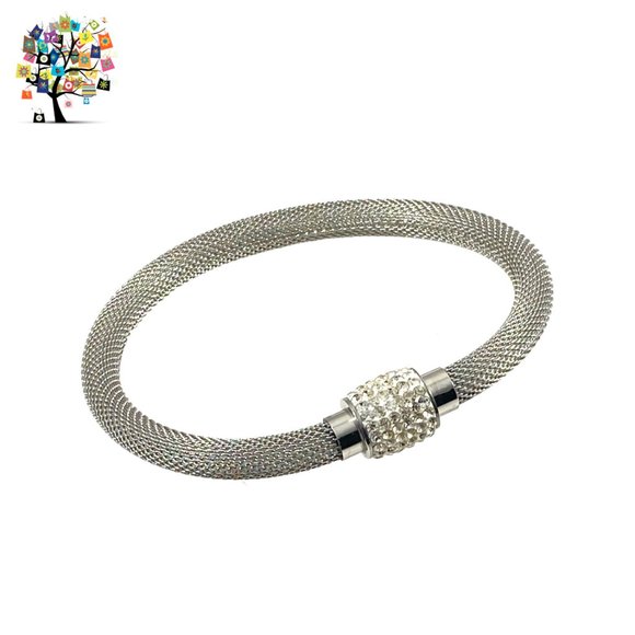 Mesh Chain Bangle Magnetic Clasp - Picture 5 of 6